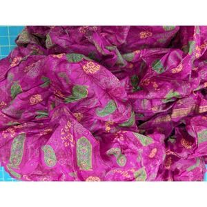 Silk Saree for Crafting, Sewing, Quilting, Upcycled Projects Unwearable Saree